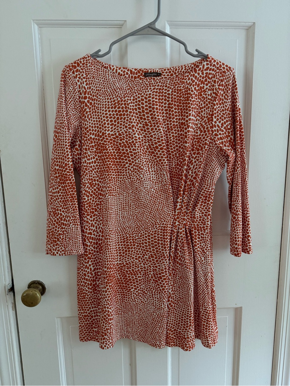 J. McLaughlin Spot-Print Long Sleeve Tunic top - size M
